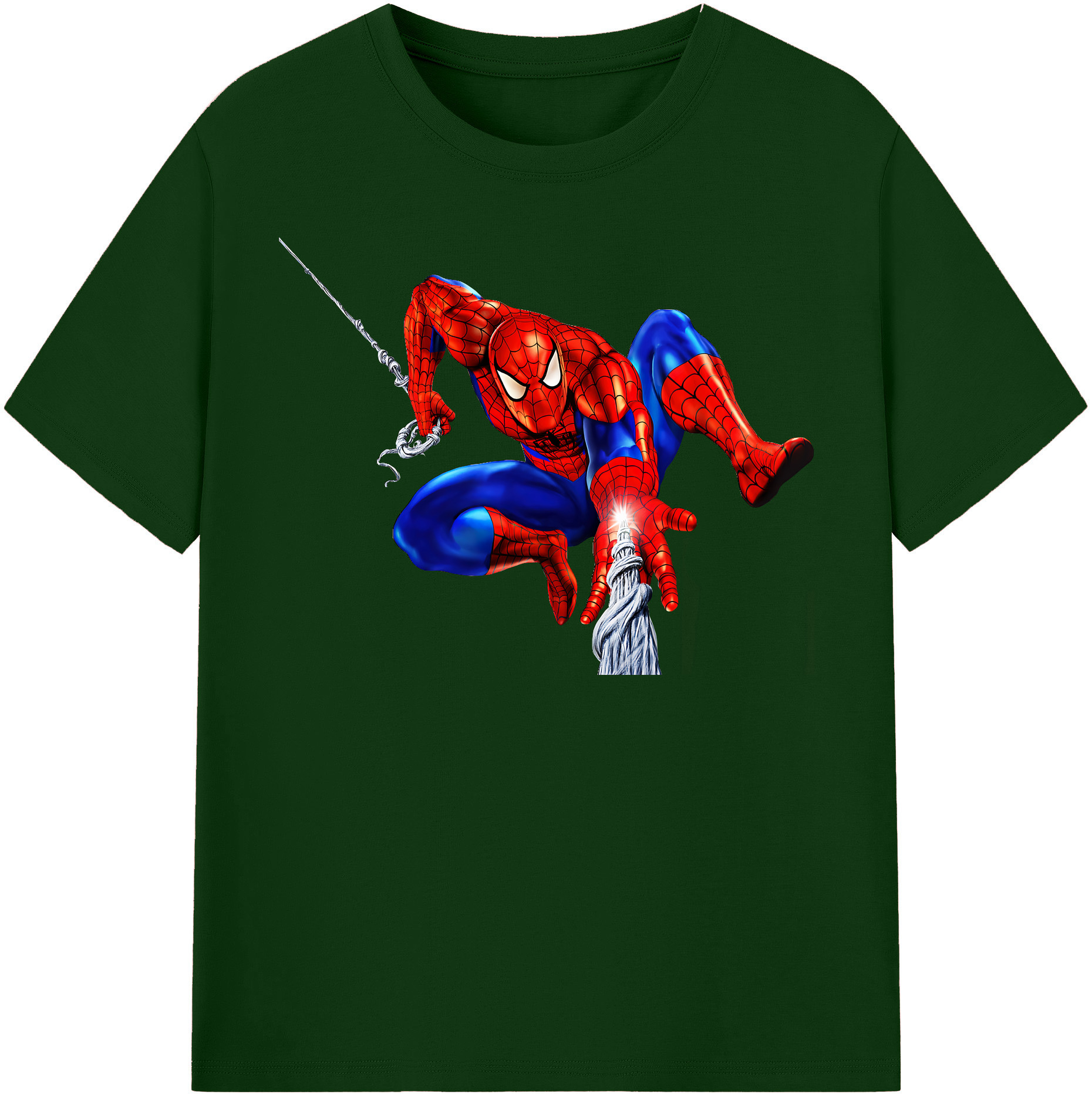 （画像用） Spider Man スパイダーマン 綿100％半袖Tシャツ（フロントプリント）